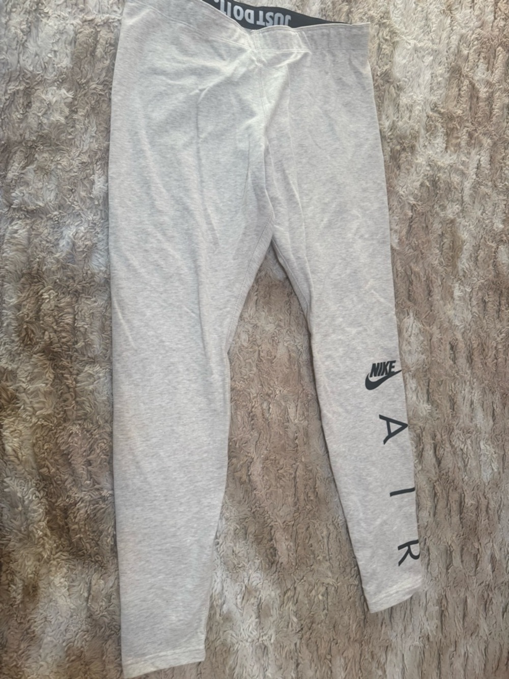 Nike Women’s Light Gray AIR Logo Leggings - Kids Bottoms